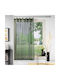 Douceur d'Intérieur Curtain with Grommet Linka Green 140x240cm