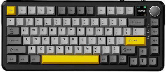 Ajazz AK820 Max Plus Gaming Mechanical Keyboard Tenkeyless with Mailard switches and RGB lighting (English US) Starry Night Grey