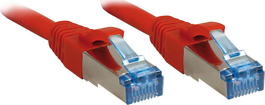 Lindy S/FTP Kat.6a (Gigabit) Netzwerkkabel Ethernet 10m Rotes