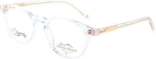 Alexander Wintsch 5002 K2 C4 Unisex Κοκαλινα Γυαλιά Οράσεως Στρογγυλά Διάφανο Σκελετό