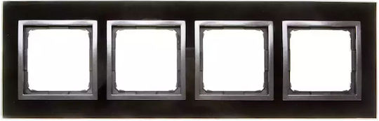 Kontakt-simon Quadruple Glass Lava Switch Frame Set Drn4/73