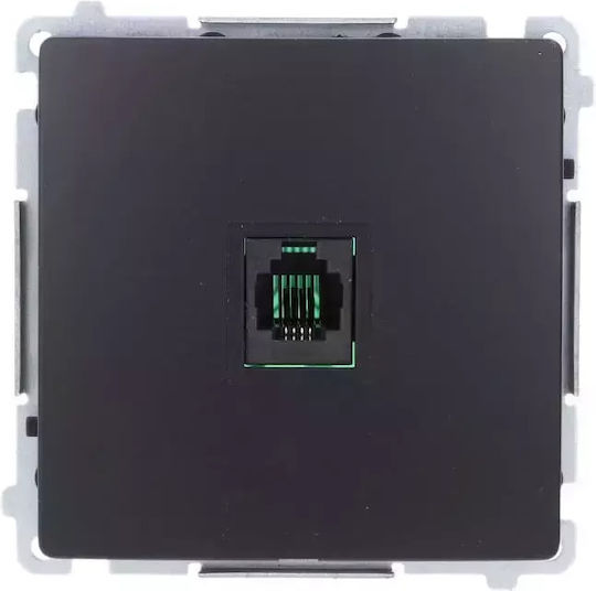Simon Basic Telephone Network Socket RJ11 Universal Single Module Black Bmtu.01/49