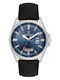 Daniel Klein Ανδρικό Ρολόι 42mm Χρονογράφος Μπαταρίας με Μαύρο Δερμάτινο Λουράκι