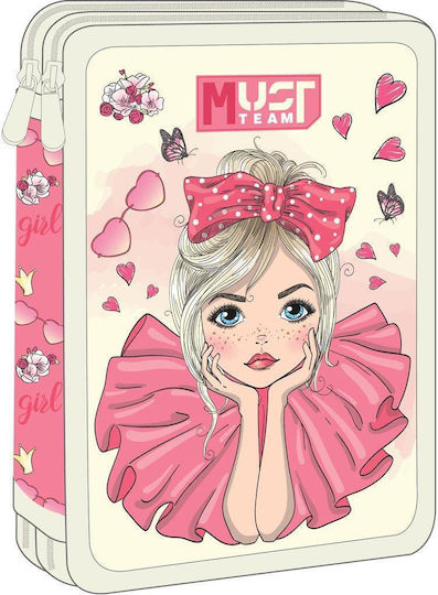 Double Filled Pencil Case Must Team 15x5x21 Pretty Girl