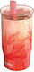 Quokka Stainless Steel Thermos Bottle BPA Free 720ml Peach Petals with Straw