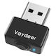 Vaydeer Mini Mouse Jiggler Plug & Play USB Buton Pornire/Oprire Simulează Mișcarea Mouse-ului Negru