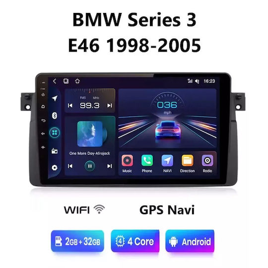 Auto-Audiosystem Für BMW E46 1998-2005 Bluetooth USB Eingebautes Wi-Fi GPS Apple CarPlay Android Auto Mit Touchscreen 9 Zoll