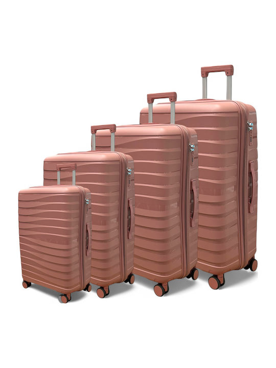 Olia Home Βαλίτσες Ταξιδιού Σκληρές Rose Gold μ...