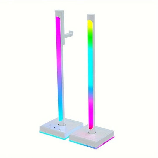 Ajazz Abl190 Επιτραπέζια Βάση Ακουστικών Φωτισμό Led 2τμχ Λευκό