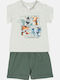 Kids Set with Shorts Summer 2 Pieces Khaki