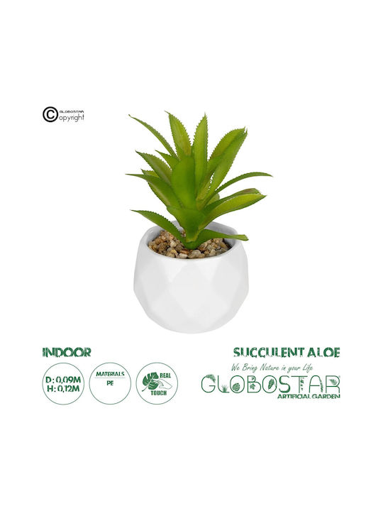 Globostar Artificial Garden Succulent Aloe Pott...