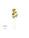 Globostar Artificial Garden Yellow Sunflower Branch 21380 Decorative Artificial Yellow Sunflower Branch Y90cm