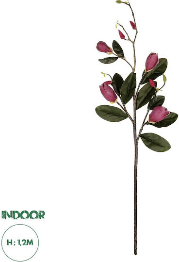 Globostar Artificial Garden Dark Ping Magnolia Branch 21421 Τεχνητό Διακοσμητικό Κλαδί Ροζ Μαγνόλια Y120cm