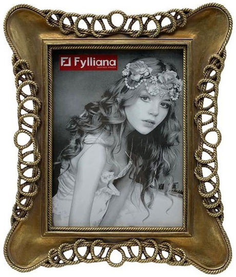 Fylliana Fl24057 Κορνίζα Πλαστική με Χρυσό Πλαίσιο