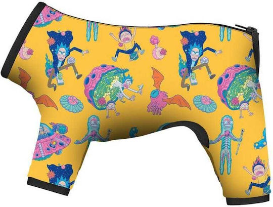 Geacă impermeabilă Waudog cu glugă "Rick Morty 3" S32 47-50cm X 35-38cm