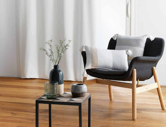 Douceur d'Intérieur Sofa Cushion Iliade Douceur Made from 100% Cotton Grey 1608224 40x40cm