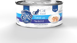 Egeo Cat Κονσέρβα Γάτας Adult Τόνο & Σκουμπρι Ζελέ 85gr
