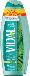 Vidal Musk Bubble Bath Gel & White Musk Scent 2x750ml