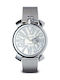Gaga Milano Men's Watch 46mm Battery with Silver Metal Bracelet