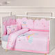 Das Home Crib Bumpers Classic Inside Grey, Pink 45x195cm