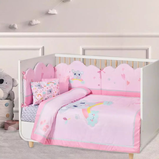 Das Home Baby Quilt 110x150cm Grey, Pink