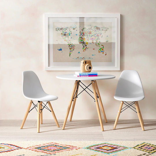 Fiorino Round Στρογγυλό Κουζίνας Λευκό 80x80x74εκ. Fiorino Round Στρογγυλό Κουζίνας Λευκό 80x80x74εκ.