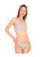 Bikini Set Top & Slip Bottom White Striped