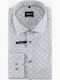 Langärmeliges Baumwollhemd in normaler Passform White
