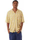 Resort Short Sleeve Shirt in Wide Line Mustard
