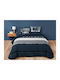 Douceur d'Intérieur Σετ Παπλωματοθήκη Βαμβακερή Υπέρδιπλη με 2 Μαξιλαροθήκες 220x240cm States Μπλε