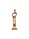 Wooden Decorative Woman Figure Fylliana Fl0067 Natural Antique Finish 15x7x58cm