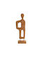 Wooden Decorative Woman Figure Fylliana Fl0112 Natural Antique Finish 17x4x55cm