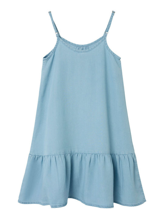 Παιδικό Φόρεμα Μακρυμάνικο Τζιν Light Blue Denim