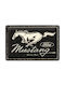 Nostalgic Metal Sign Ford Mustang Horse Logo Black