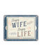 Nostalgic Metal Sign Happy Wife Happy Life