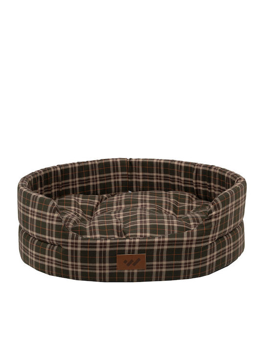 Κρεβάτι Φωλιά Σκύλου & Γάτας Woof Moda Καρό Καφέ No5 50cm