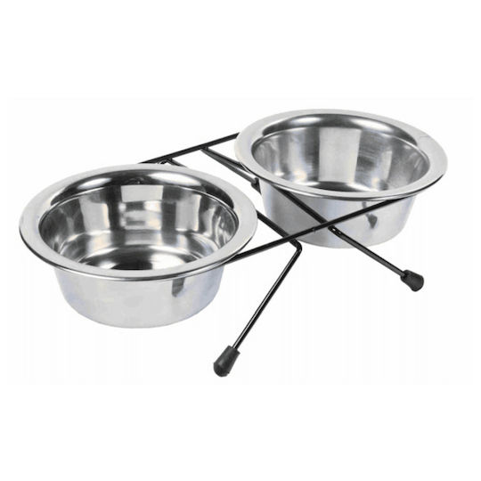 Trixie Bol De Mâncare Din Oțel Inoxidabil Pentru Câine Și Pisică 2 Locuri 20 Cm