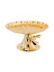 Pedestal Metal Platter 28x15 cm Gold Keskor 68037