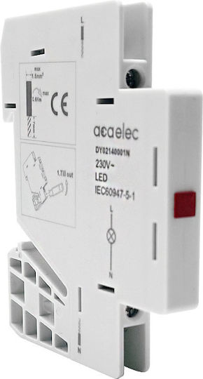 Lampă indicator simplă roșie 16A 230V 0,5m Dy02140001n