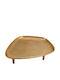 Metal Decorative Tray with Legs Fylliana Fl12315 Gold Color 34x28x7cm