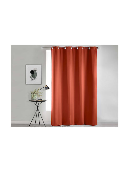 Douceur d'Intérieur Curtain Blackout Window with Grommet Orange 135x280cm