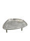 Metall-Dekotablett mit Beinen Fylliana Fl12315 Silberfarbe 42x35x7cm