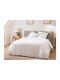 Douceur d'Intérieur Duvet Cover Set Cotton Queen with 2 Pillowcases 240x260 Meline White