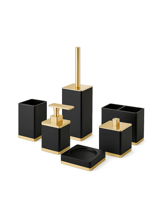 Acp Bathroom Accessory Set 6 Pieces – Black Gold