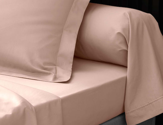 Douceur d'Intérieur Sheet Super-Double with Elastic 160x200cm. Nude