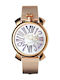 Gaga Milano Men's Watch 46mm Battery with Pink Gold Metal Bracelet