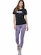 Instruire Colanti de femei Cropped Colanti Violet