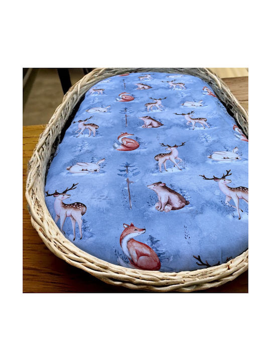 Grandes Suenos Baby Sheet Cradle Cotton Blue 40x80cm