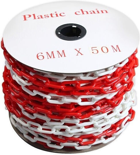 Agroequip Plastic Traffic Chain Red L50m