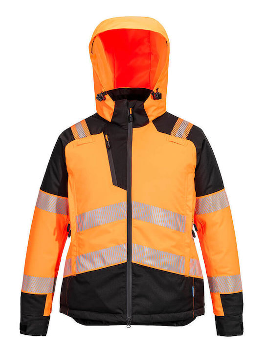 Damen Winter Arbeitsjacke Hi-vis Portwest T162OBRobrl